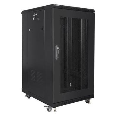 Lanberg SZAFA INSTALACYJNA RACK STOJĄCA 19" 22U 600X800 CZARNA DRZWI PERFOROWANE (FLAT PACK) (22 HE, 19 Zoll Rack) (01682223)