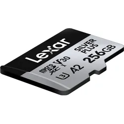 Lexar Professional Silver Plus (256 GB, microSDXC, U3, UHS-I), Speicherkarte, Schwarz, Silber