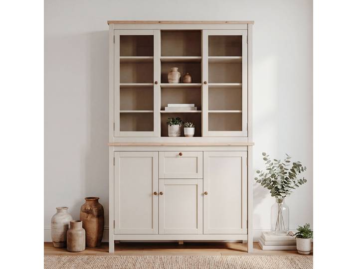 Buffet 120 x 190 x 40cm Beige/Marron
