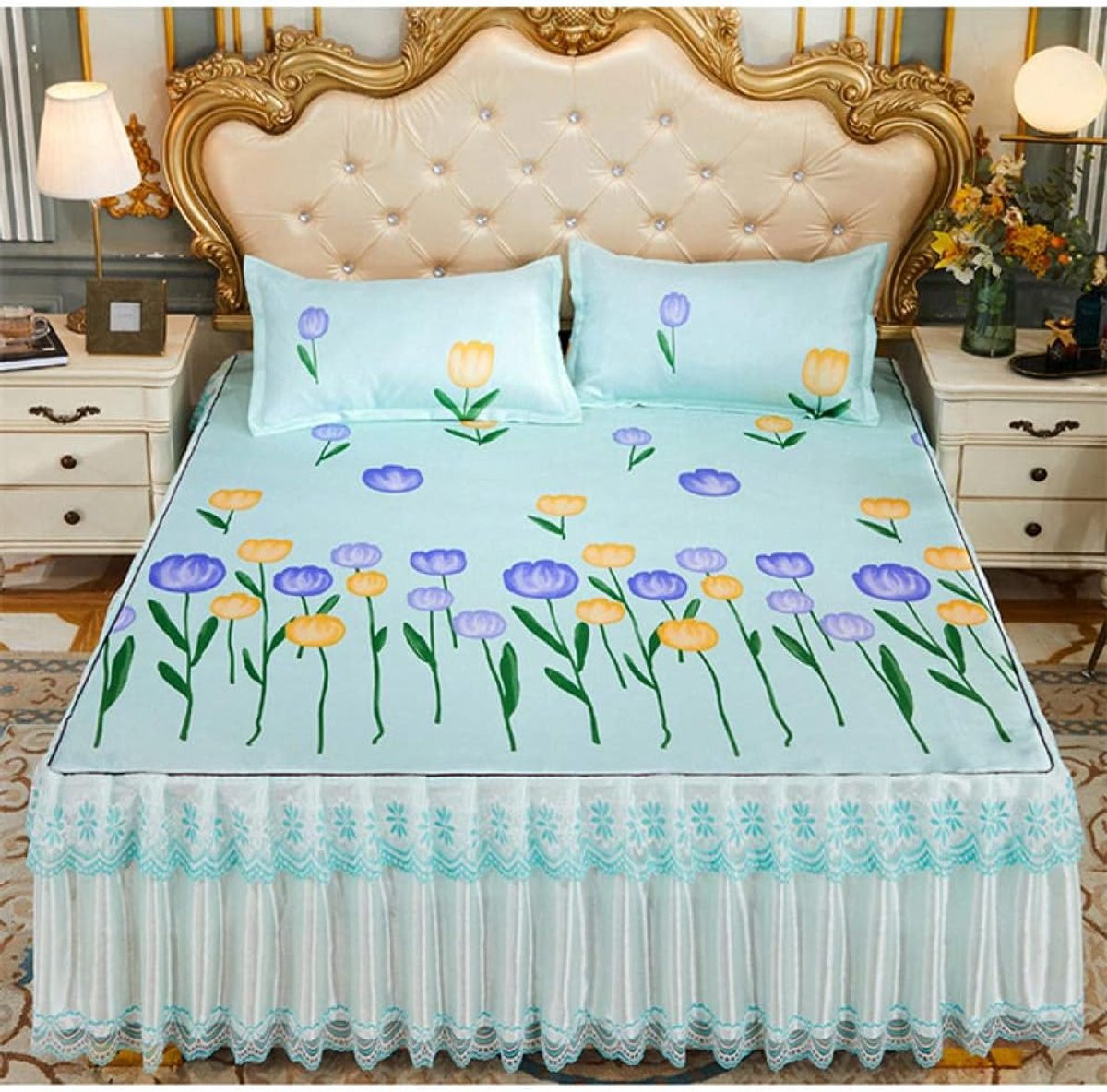 Bedrijf Set Laken met Rok Stijl 3 voor Slaapkamer Decoratie 200x220 cm