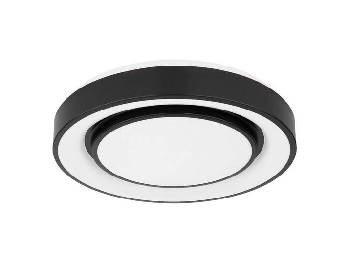 Globo Led-Deckenleuchte Sully, Opal, Schwarz, Metall, Kunststoff, rund, 7.5 cm, CE, Farbwechsler, Farben fixierbar, Farbtemperaturwechsler, Lampen & Leuchten, LED Beleuchtung, LED-Deckenleuchten