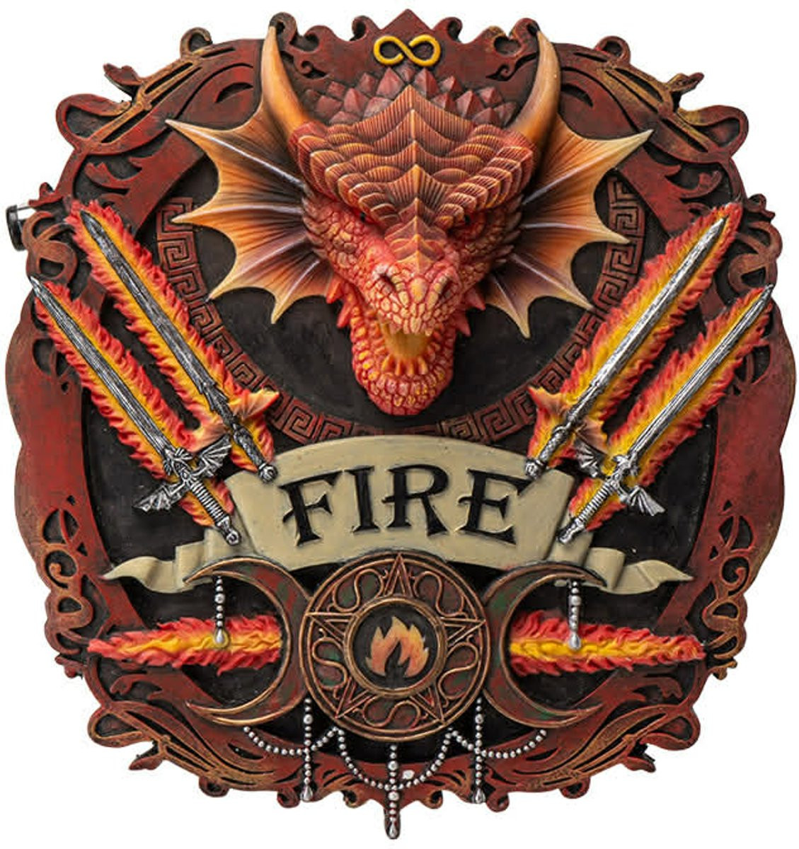 Anne Stokes Wanddecoratie Fire Dragon Elemental Magic - 28 cm
