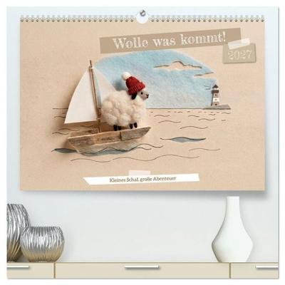 Wolle was kommt! (hochwertiger Premium Wandkalender 2027 DIN A2 quer), Kunstdruck in Hochglanz