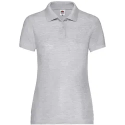 Fruit of the Loom, Damen, Sportshirt, Polo-Shirt Damen (L), Grau