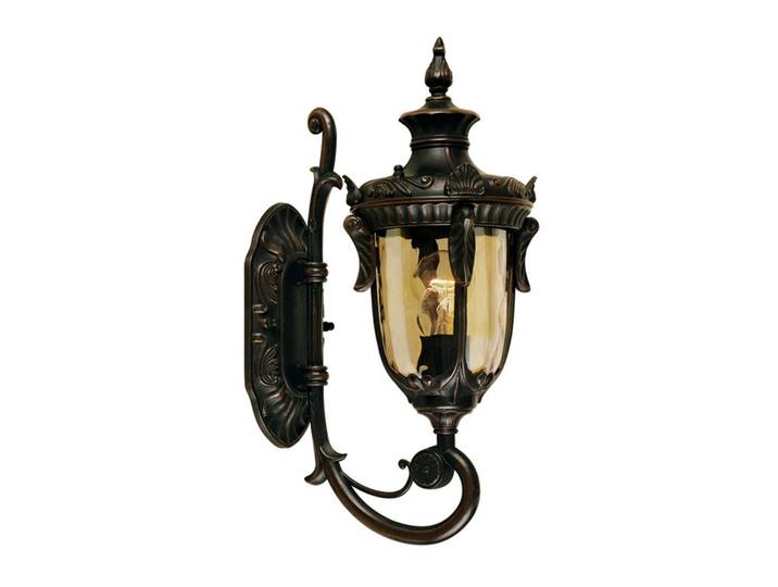 Philadelphia Außenwandleuchte, 43 cm, bronze, IP44 - Elstead - Landhaus / Rustikal - Glas - Einflammig