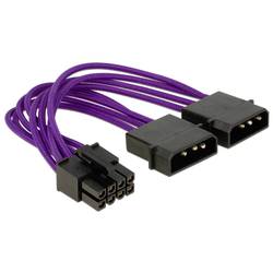 Delock Strom Anschlusskabel 0 mm Schwarz, Violett 83703