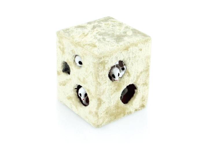 Tier-Intelligenzspielzeug SWISSPET Spielwürf , beige (natur), B:21cm H:25cm T:21cm, Tierspielzeuge, Tier-Intelligenzspielzeug