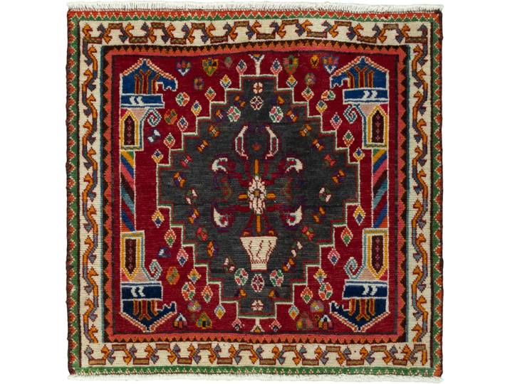 Shiraz Teppich 64x64 Handgeknüpft Orientteppich Perserteppich Quadratisch Wolle