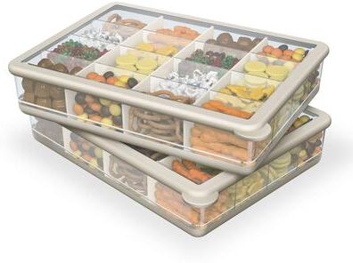 COOK WITH COLOR Snack Box, 16-Compartment Lunch Box & Food Storage Container.