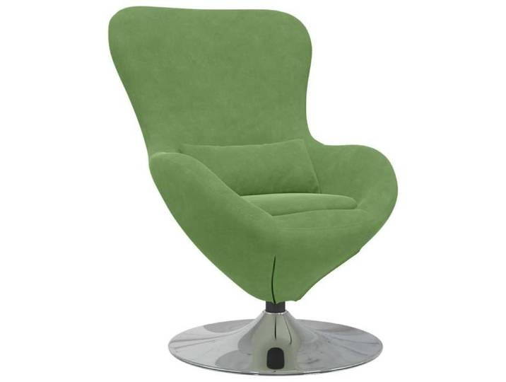 Fauteuil œuf/Chaise de sofa - - accoudoirs incliné - Fauteuil de Loisirs Vert clair Velours 83914