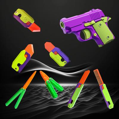 Inspire Select 3D Printed Carrot Butterfly Fidget Knife Toy Funny Gravity Folding Stress Relief Gadget 4pcs a1d1f1g1