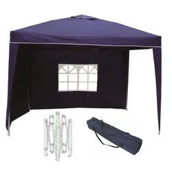 Lex Alu Pavillon Faltpavillon 3x3m Gartenpavillon Gartenzelt Partyzelt Wasserdicht Blau : Blau