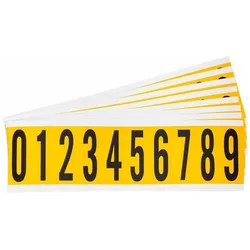 Brady, Etikettenrolle, 1534-# Kit, B-946, Vinyl, Beschriftung: Zahlenset (0-9), Schwarz auf Gelb, 22 x 57mm, Schrif