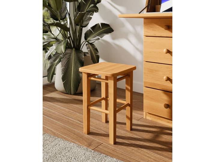 Naturwohnen Hocker Massivholz Erle bioola® nature 30x30x43,5cm Natur