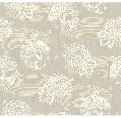 Seabrook Designs Alder Koi Unpasted Wallpaper