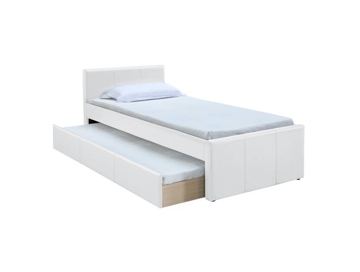 Lit gigogne blanc mat 90x190 cm MACCO