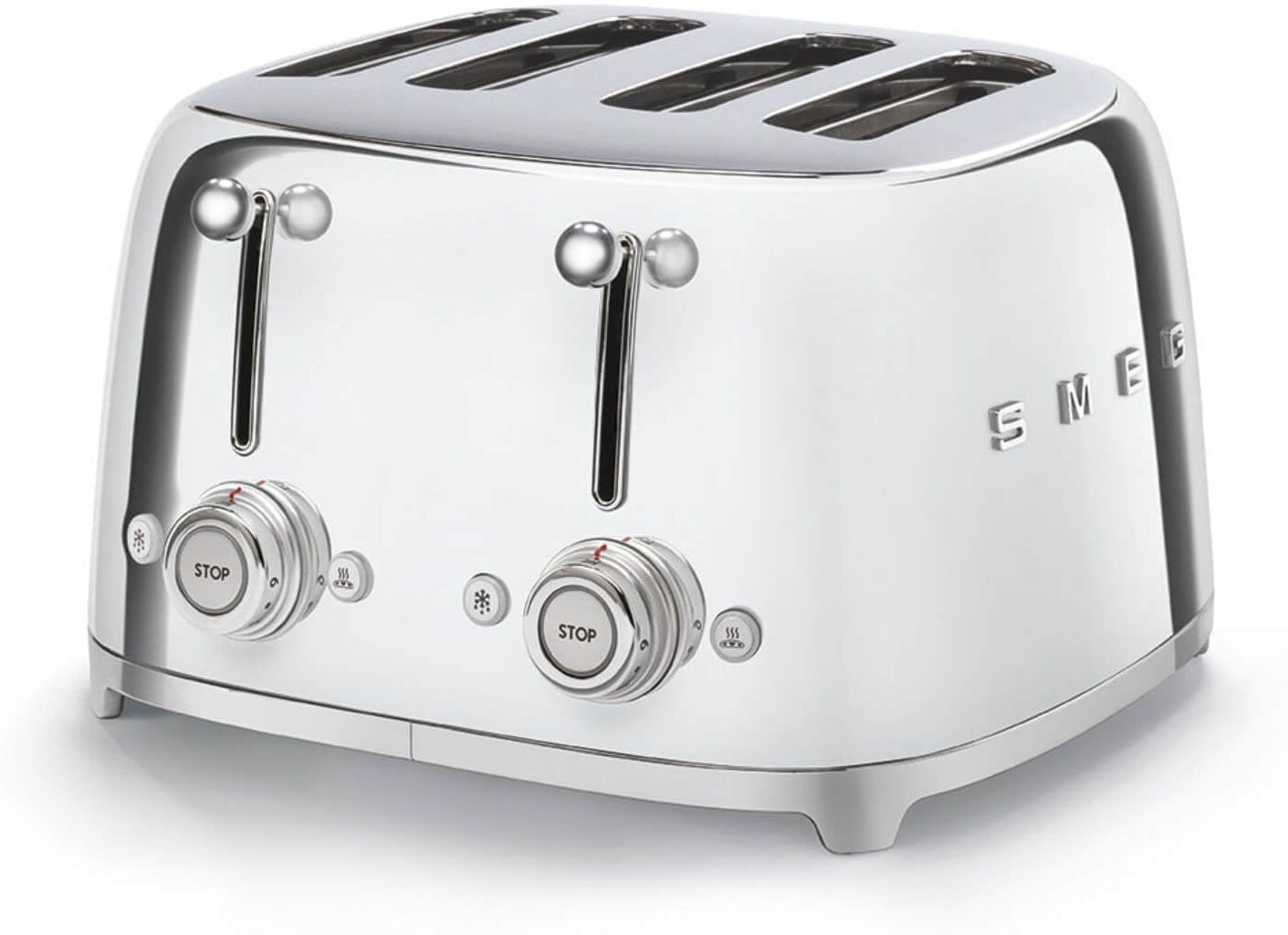 Smeg 50's Style Retro TSF03 4 Slice Toaster - Stainless Steel