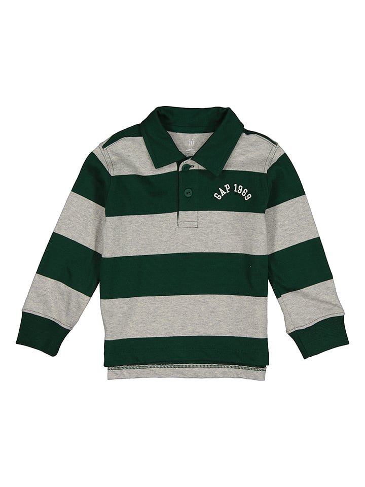 GAP Poloshirt in Grau/ Grün - 110