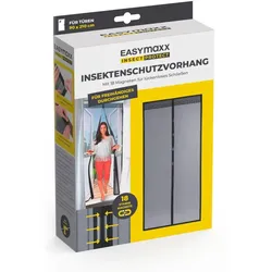 EASYmaxx Moskitonetz Magic Klick mit Magnetverschluß - schwarz 90 x 210 cm