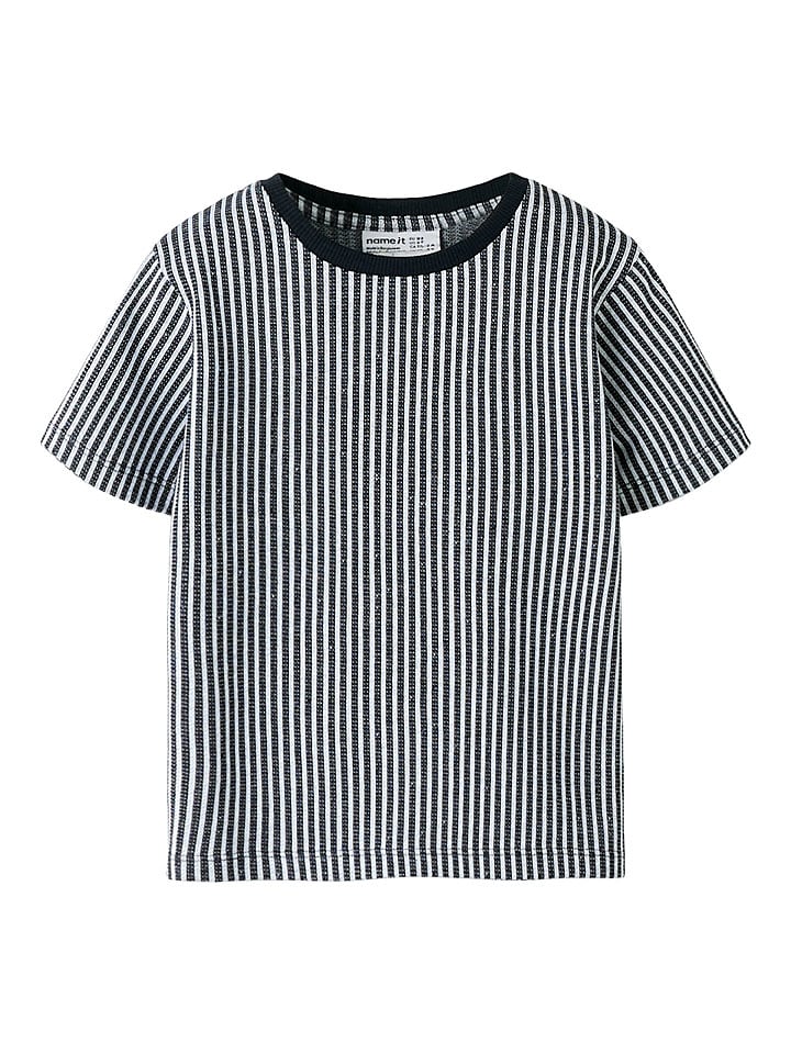 name it Shirt "Hans" in Schwarz/ Weiß - 110