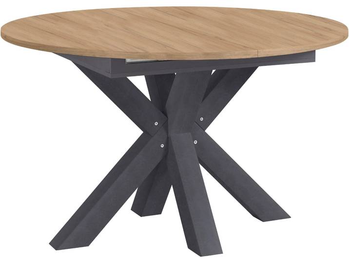 Esstisch MÄUSBACHER, braun (tischplatte: asteichefarben), B:130cm H:78cm T:130cm, Tische, Esstisch, Untergestell Sternform