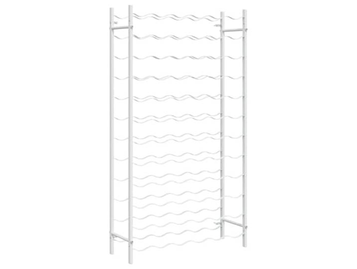Weiß Metall Weinständer 72 Flaschen, Flaschenregal 12 Ebenen, 6 Flaschen pro Ebene, Metall, korrosionsbeständig, glatte Oberfläche, Wandmontage