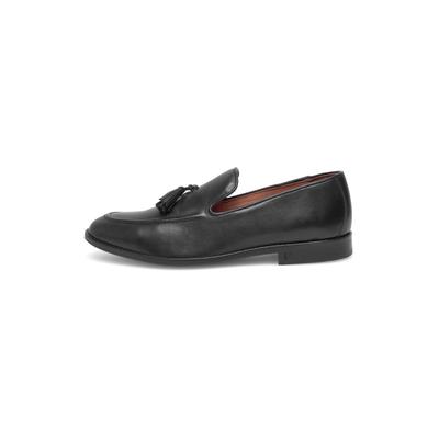 Loafer HENRY STEVENS "Wallace TL", Herren, Gr. 45, schwarz, Kalbsleder, Schuhe Loafer