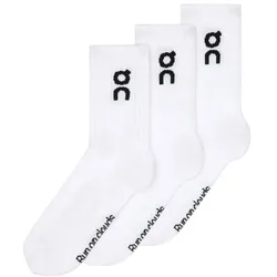 On Running, Sportsocken, On Logo Sock High White (3x) (39 - 42.50), Weiss