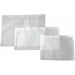 VEPATIM 250x DOCUFIX Dokumententaschen *transparent ohne Druck* C5 240x165+20mm