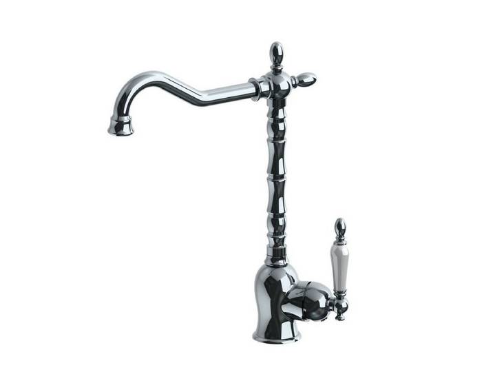 Melvion Küchenarmatur Retro Küchenarmatur Chrom 360 Messing Wasserhahn