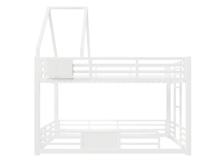 Lit superposé enfant en acier blanc 140x200 cm