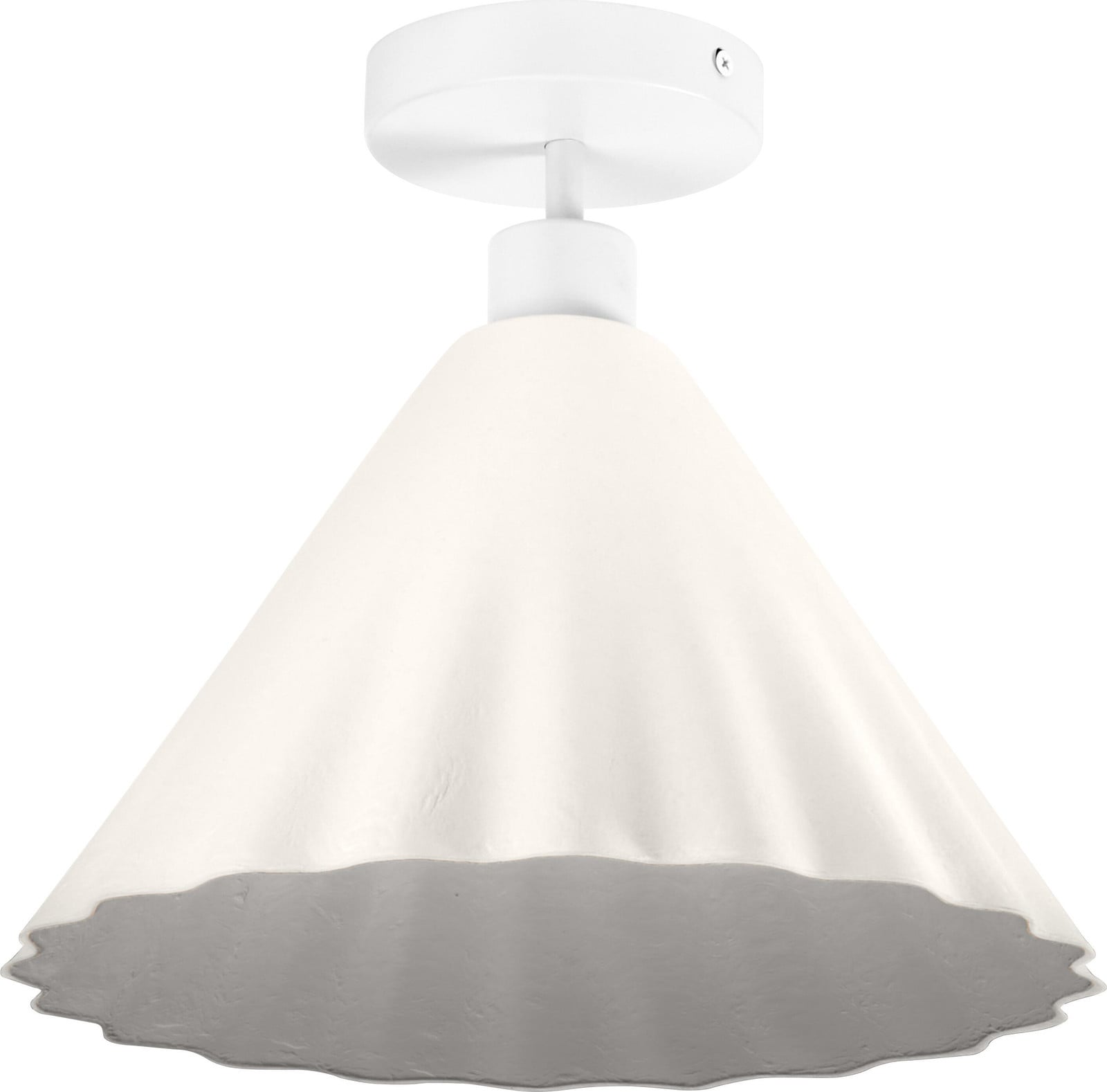 Osram Plafondlamp Decor Pulp, wit, metaal en papier-maché, diameter: 31 cm, fitting E27