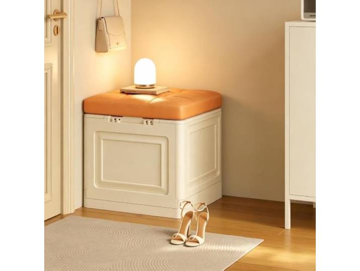 VSLreoiFX Gepolsterte Sitzbank mit Stauraum für Eingang & Schlafzimmer Geräumiger, versteckter Stauraum, moderne Flurmöbel, einfache Montage(B,31.5in)
