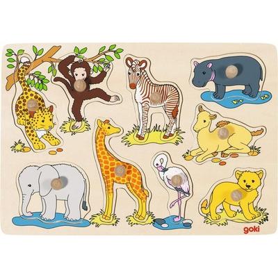 Steckpuzzle Afrikanische Tierkinder