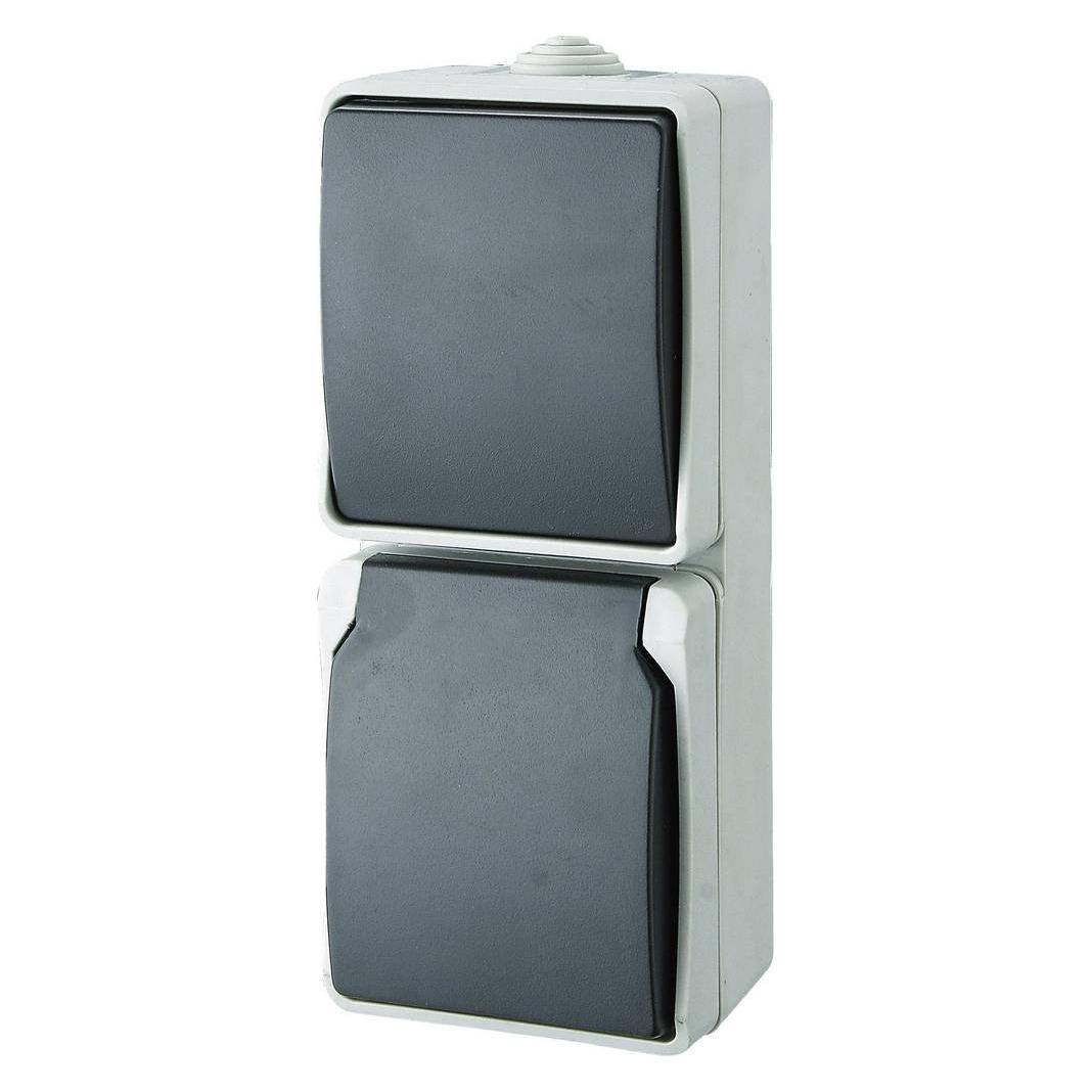 GAO 9878 Feuchtraum-Schalterprogramm Schalter/Steckdosen Kombination Standard (9878)