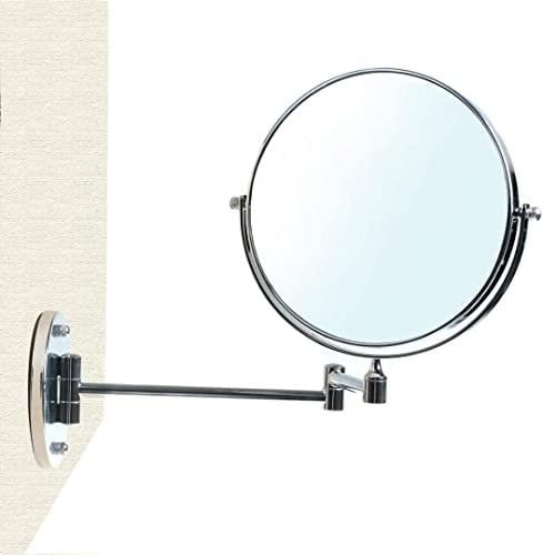 HIMRY Cosmetische spiegel, 360 graden draaibaar, verchroomd, 17,5 cm ø