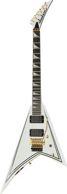 Jackson MJ Series Rhoads RR24MG WH Blanc haute brillance avec bandes noires