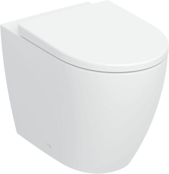 Geberit iCon Stand-Tiefspül-WC-Set 503080001 35,5x56cm, wandbündig, geschlossenes Keramikdesign, mit WC-Sitz, weiß
