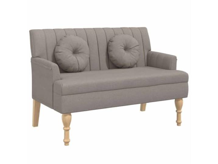 Makastle Sitzbank mit Kissen Taupe 113x64,5x75,5 cm Stoff