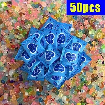 Useful Little Things Glow In The Dark Miniature Figurines Mystery Pack Luminous Animals And Mushrooms For Fairy Gardens And Dollhouses 50pcs