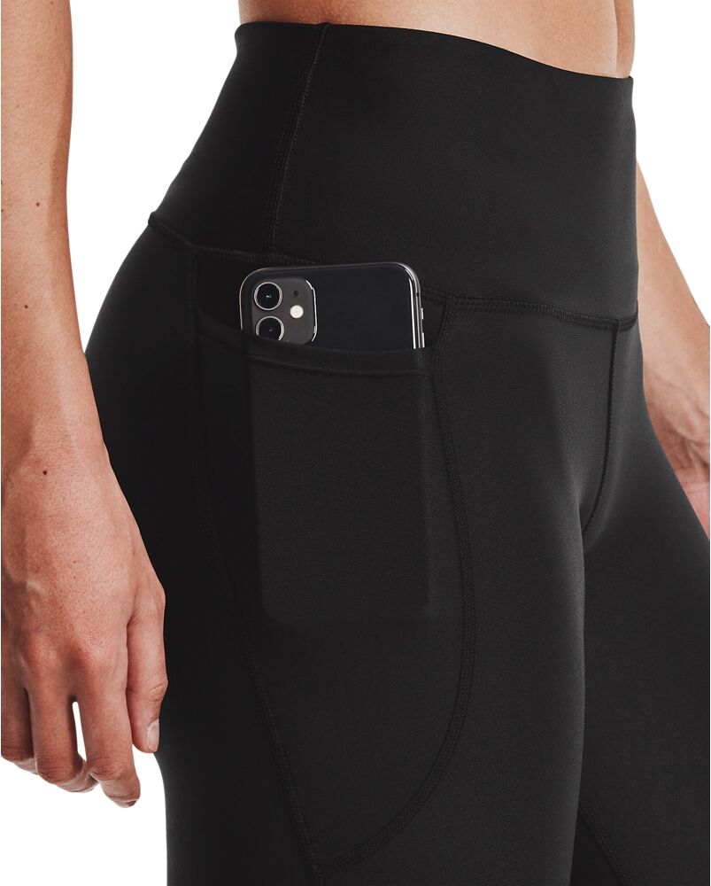 Trainingstights UNDER ARMOUR "TECH", Damen, Gr. M, N-Gr, schwarz, Obermaterial: 87% Polyester, 13% Elasthan, Hosen Trainingstights, mit Handytasche, aus leichtem Material schwarz M, N-Gr