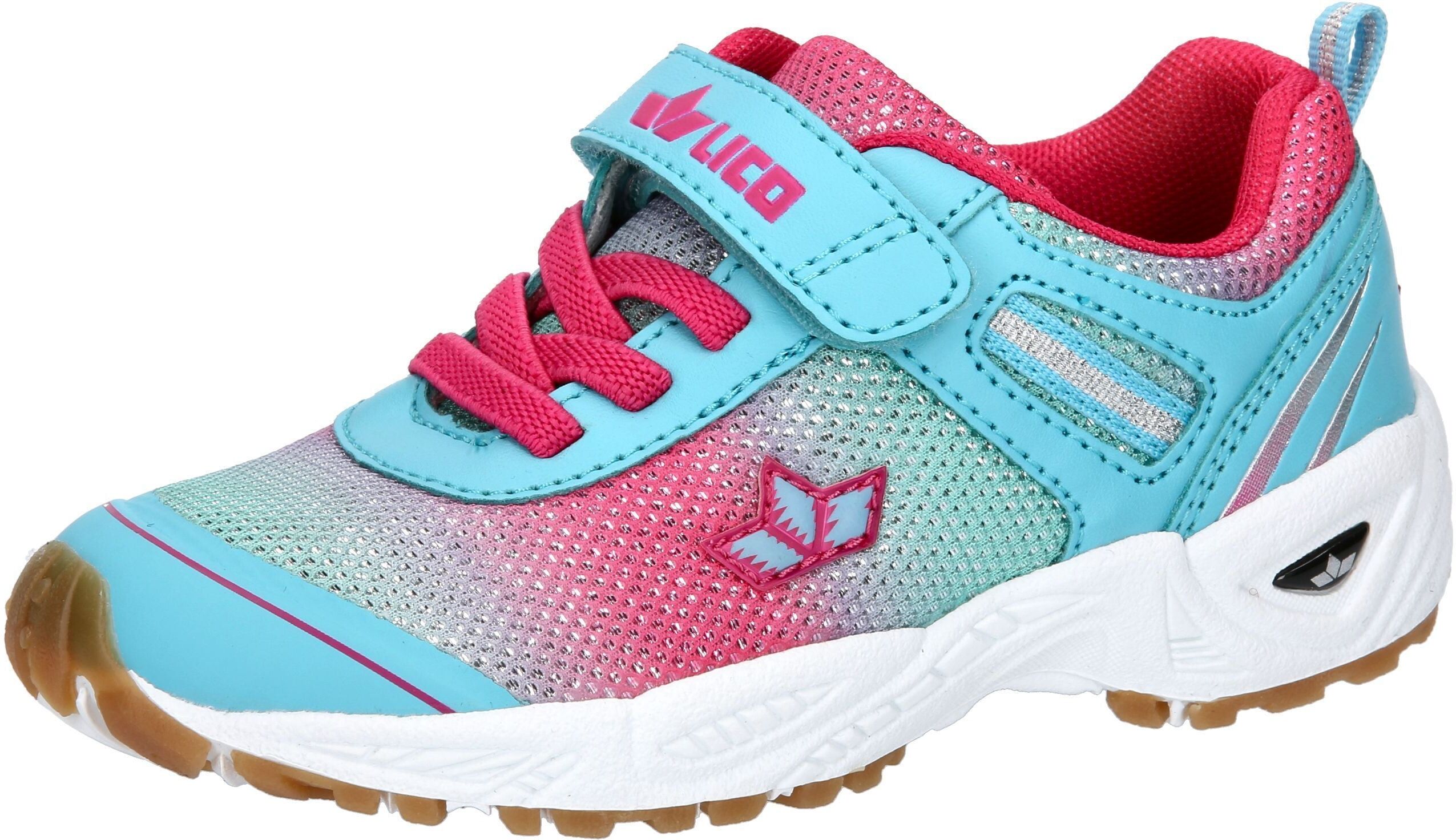 Hallenschuh LICO "Sportschuh Barney VS", Mädchen, Gr. 31, blau, Synthetik, Schuhe Hallenschuh blau 31