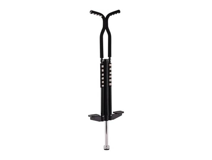 Relaxdays Pogo Stick für Kinder, Springstock bis 60 kg, gepolststert, Sprungstab Outdoor, rutschfest, Edelstahl, schwarz