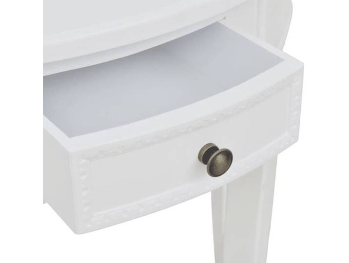 Super Console Style Contemporain - Table console Armoire console Table d'appoint avec tiroir Demi-ronde Blanc @975175