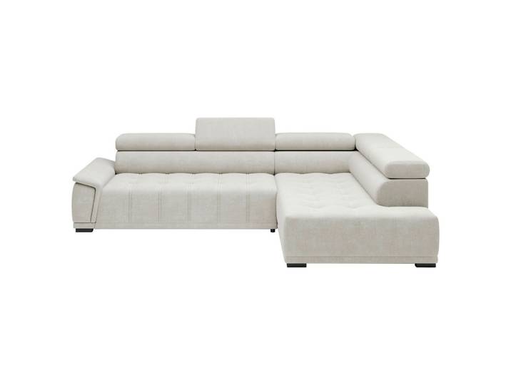 Ecksofa GREMIO Chenille, Webstoff Sandfarben