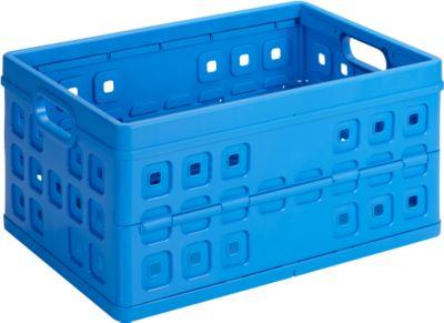 Sunware Square Klappbox, Inhalt 46 Liter, mit Durchfassgriff, blau