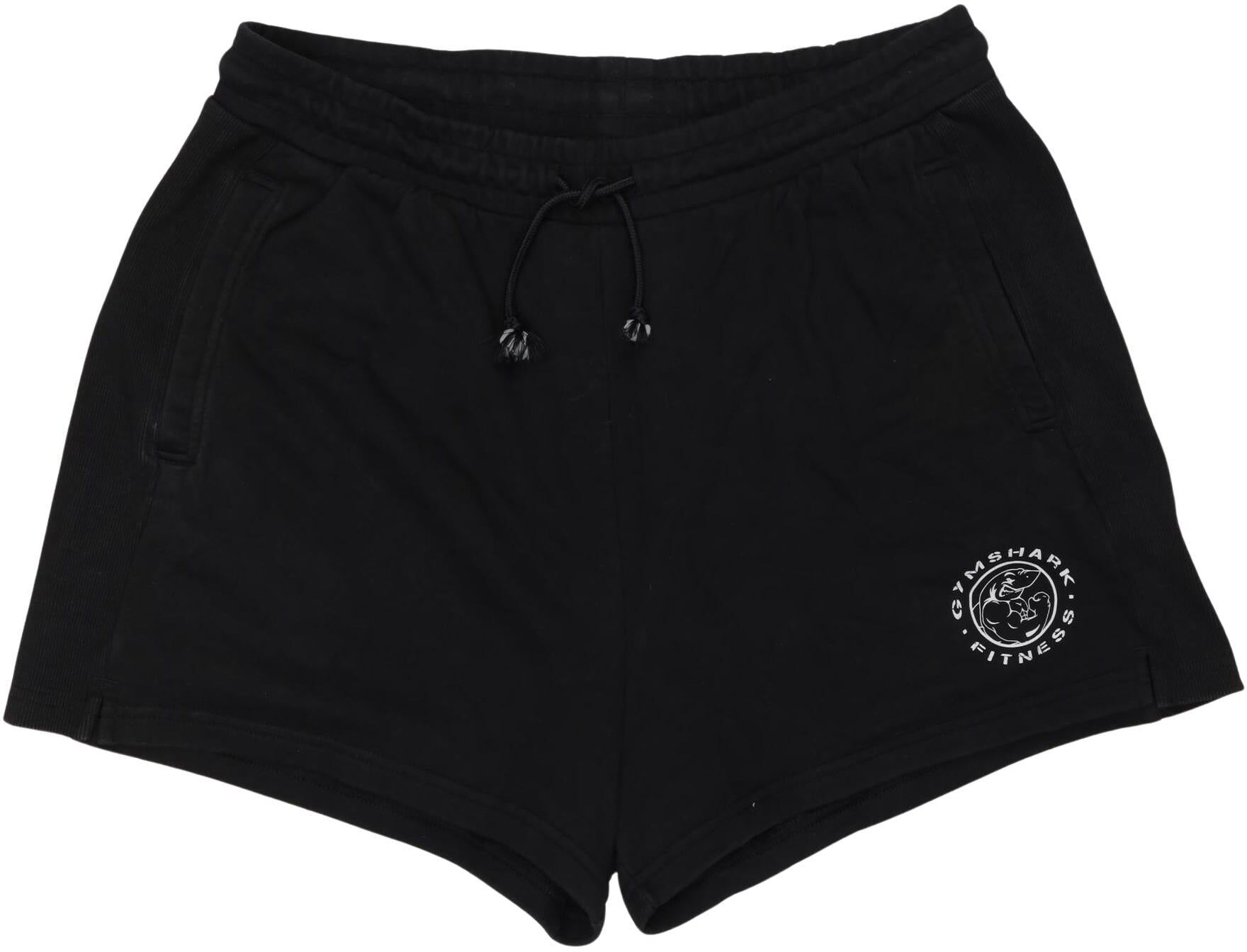 Gymshark Damen Shorts, Schwarz, Gr. XL, Baumwolle - Second Hand