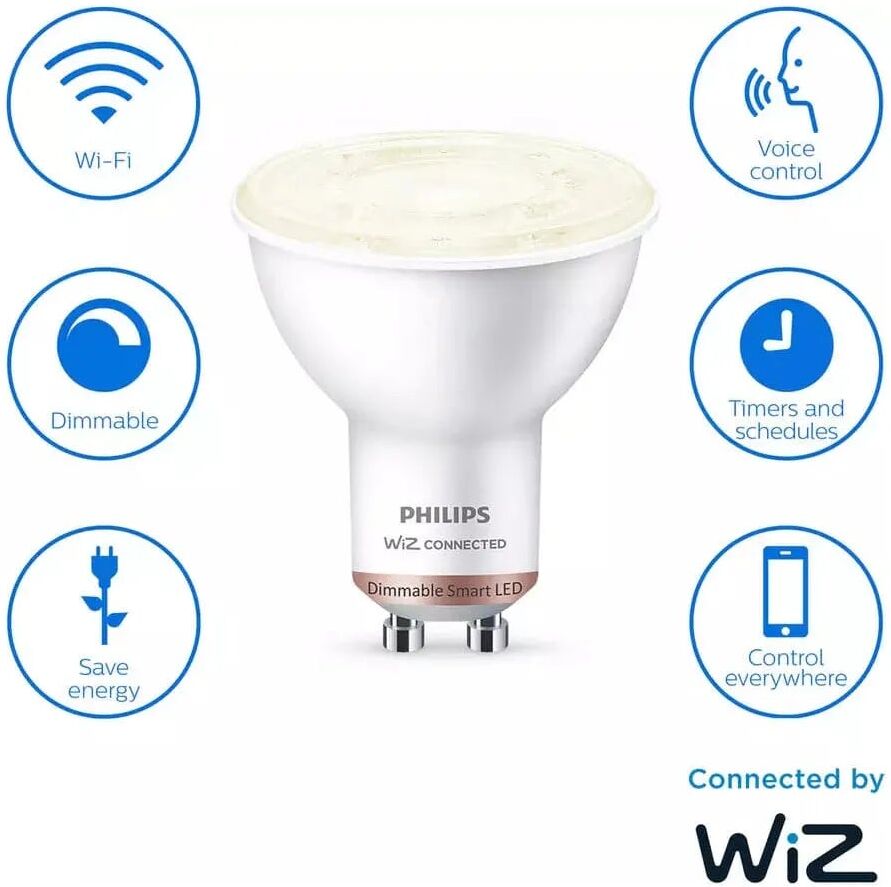 Philips WiZ GU10 White Smart LED Wi-Fi Bulb