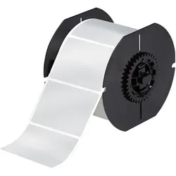 Brady, Etikettenrolle, B30-222-7563, metallisierter Polyester, Silber, satin, 76.20 x 50.80 mm, permanent (649 E.) (82.55 mm)