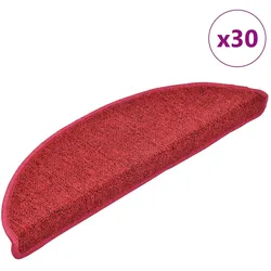 vidaXL Stufenmatten 30 Stk. 56x17x3 cm Bordeaux Halbrund